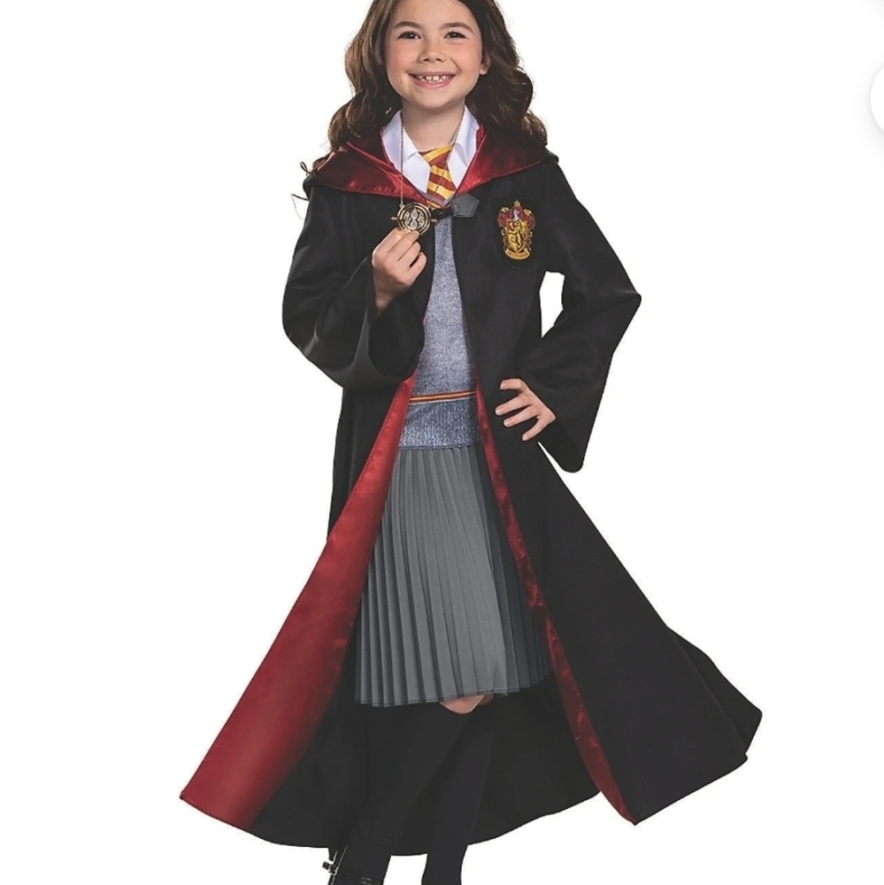 Gryffindor-Inspired Kids Black and Red Wizard Robe Costume